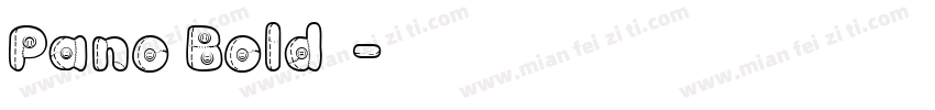 Pano Bold字体字体转换